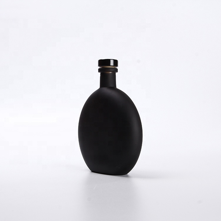 250ml Glass Bottle Black With Cork Lid 500ml For Whisky Alcohol Cold Brew Coffee