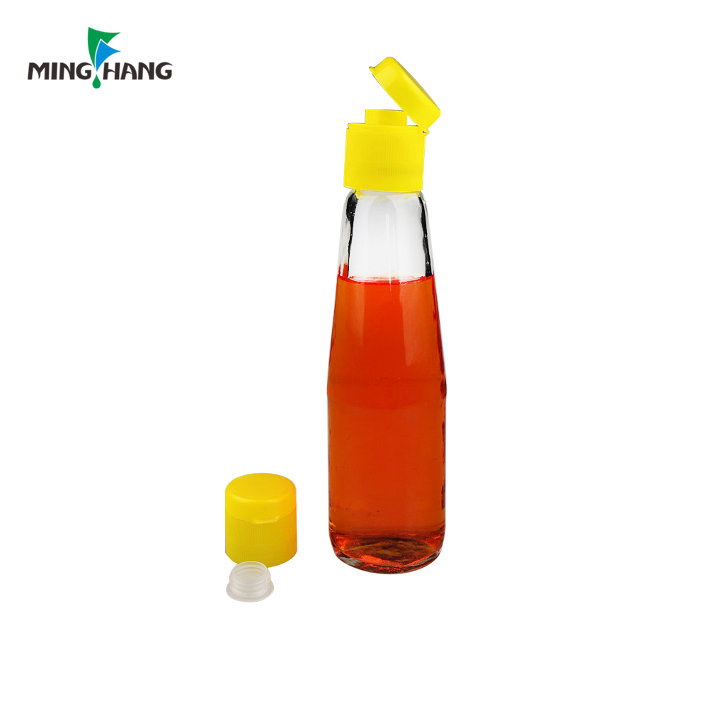 250ml Glass Sauce Bottles Home Use Chili Sauce Bottles With Plastic Cap