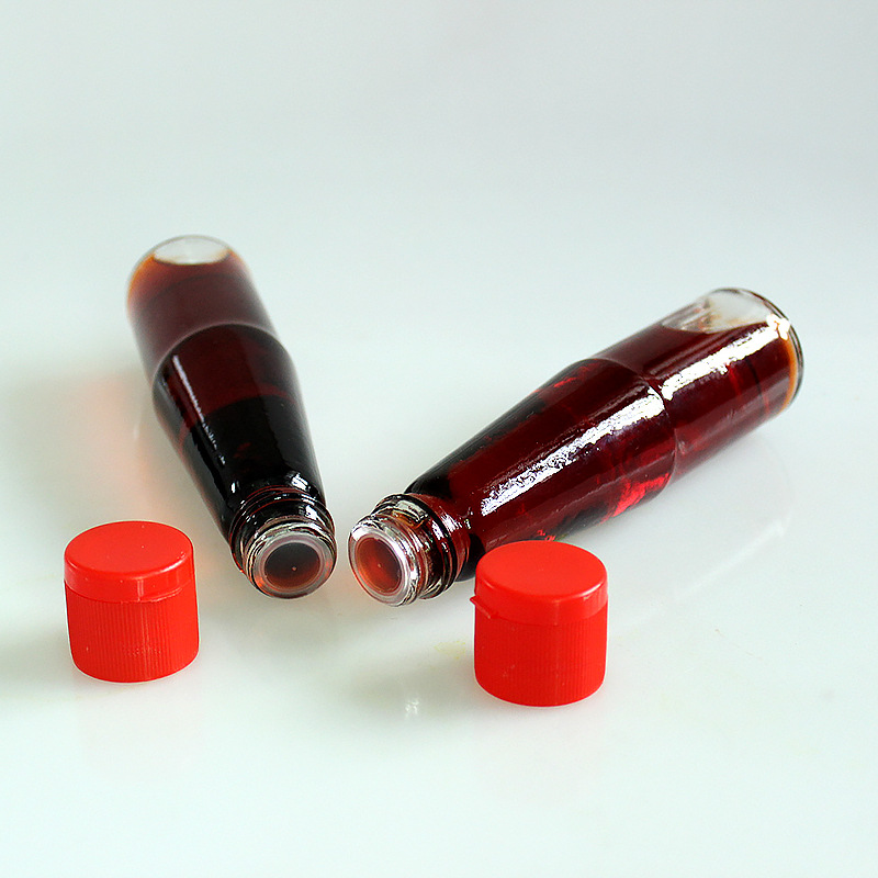 250ml Glass Sauce Bottles Home Use Chili Sauce Bottles With Plastic Cap