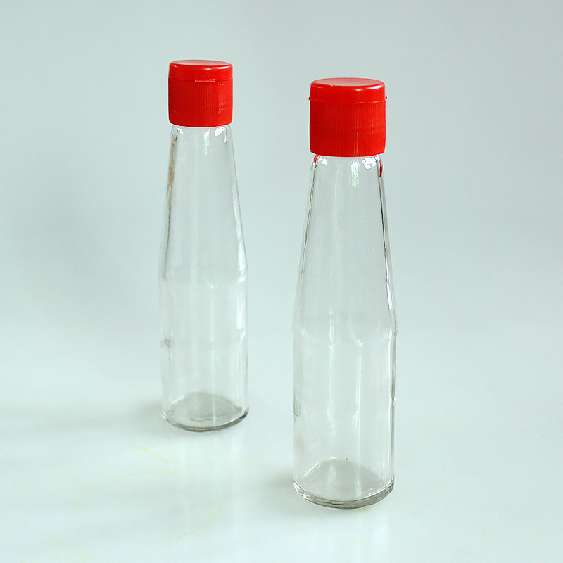 250ml Glass Sauce Bottles Home Use Chili Sauce Bottles With Plastic Cap