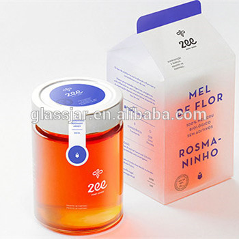 250ml Glass jar with metal lid for honey