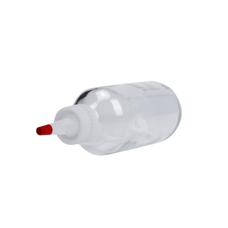 250ml Ketchup Bottle 8oz Hot Sauce Glass With BPA Free Dispensing Lid Pointed Yorker Tops