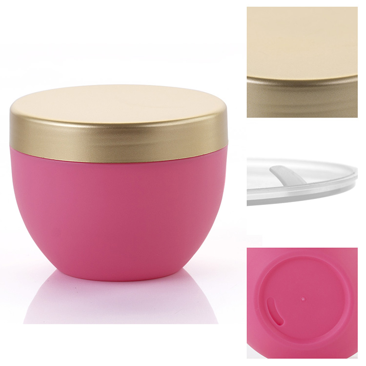 250ml Matt Pink Black Frosted Cream Plastic Matte Cosmetic Jar