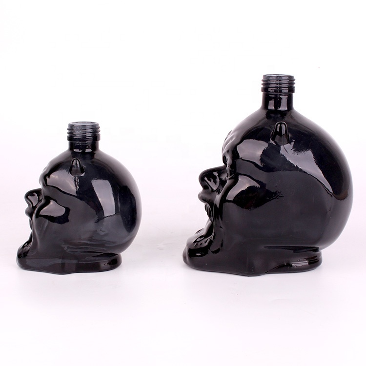 250ml Monster shaped glass liquor bottles wine glass bottle with screw lid