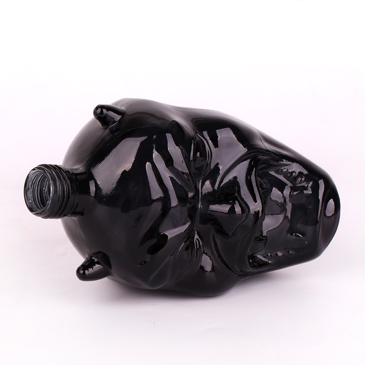 250ml Monster shaped glass liquor bottles wine glass bottle with screw lid