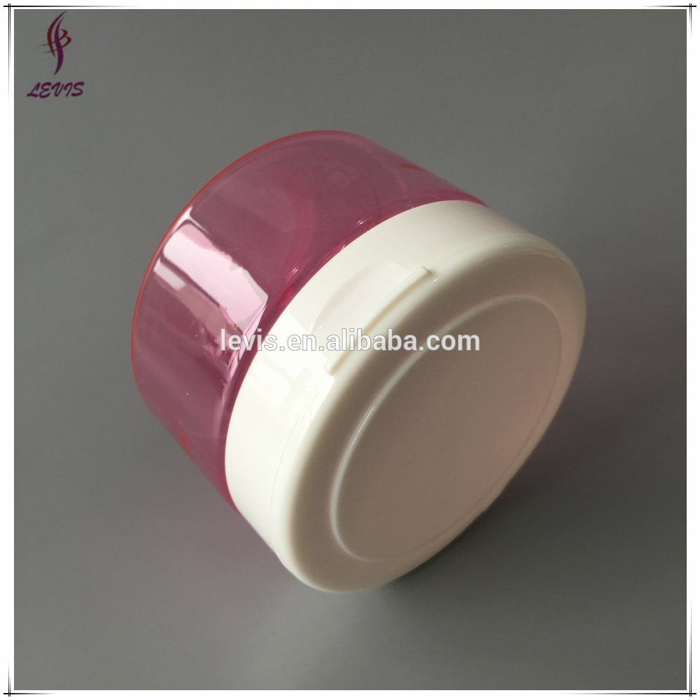 250ml PET plastic pink flip top cosmetic jars for cream