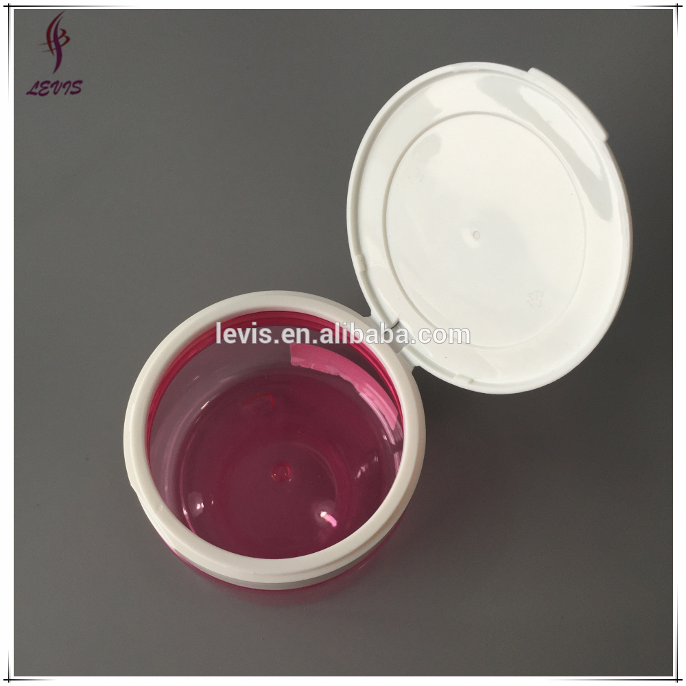250ml PET plastic pink flip top cosmetic jars for cream