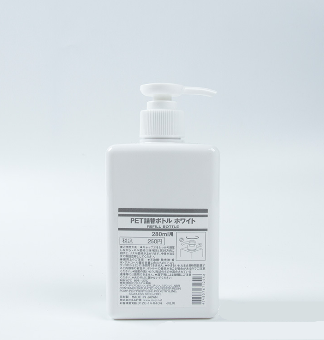 250ml Pet plastic square shampoo bottle container/ Empty hand pump foam soap dispenser / amber body wash bottles packaging