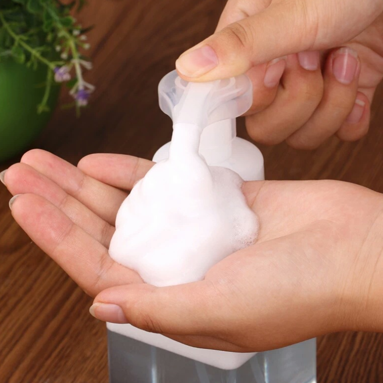250ml Pet plastic square shampoo bottle container/ Empty hand pump foam soap dispenser / amber body wash bottles packaging