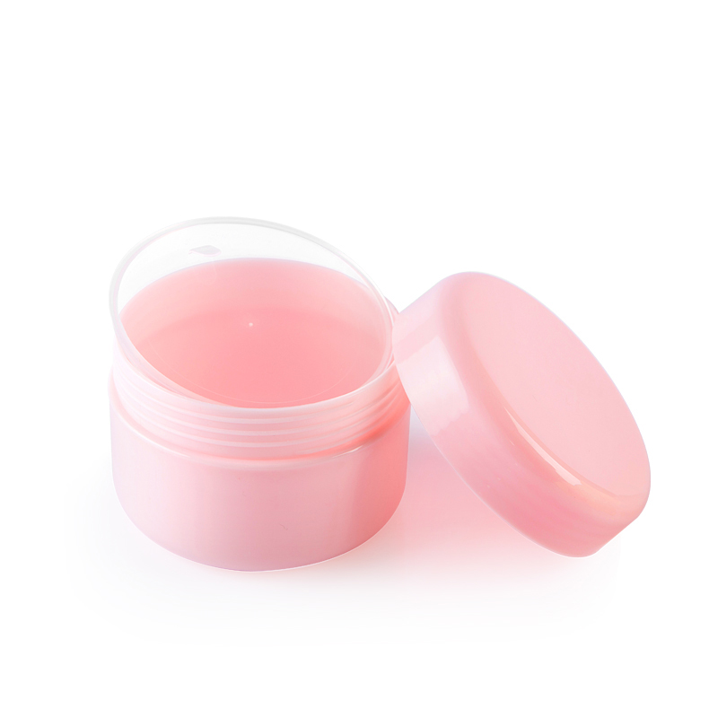 250ml Pink Plastic PP cream round jar with lids for cosmetic jars