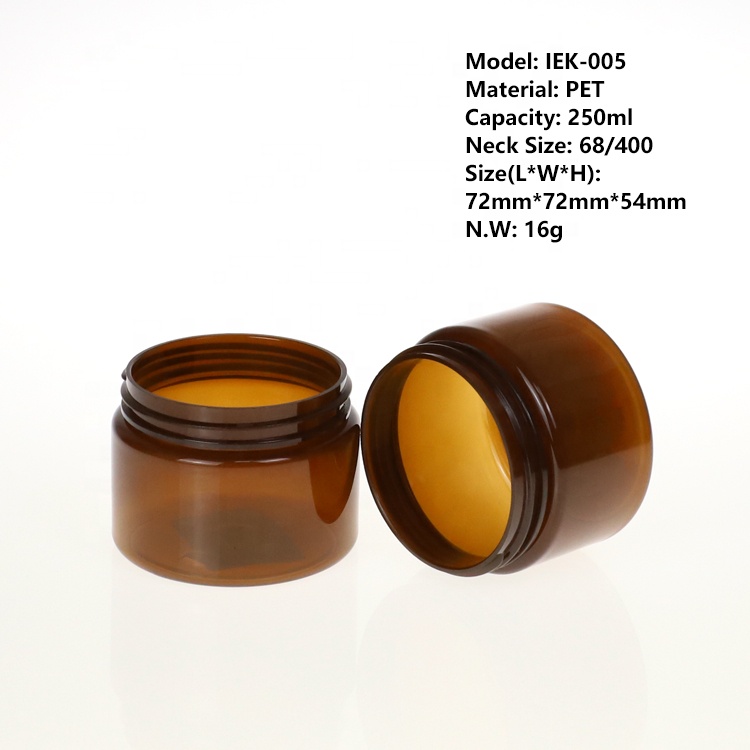 250ml Plastic Jar PET Container for Hair Gel and Face Mask