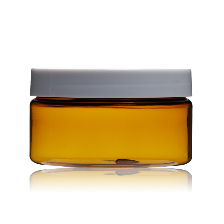 250ml Recycling Plastic PET Amber Empty Packaging Jar Containers