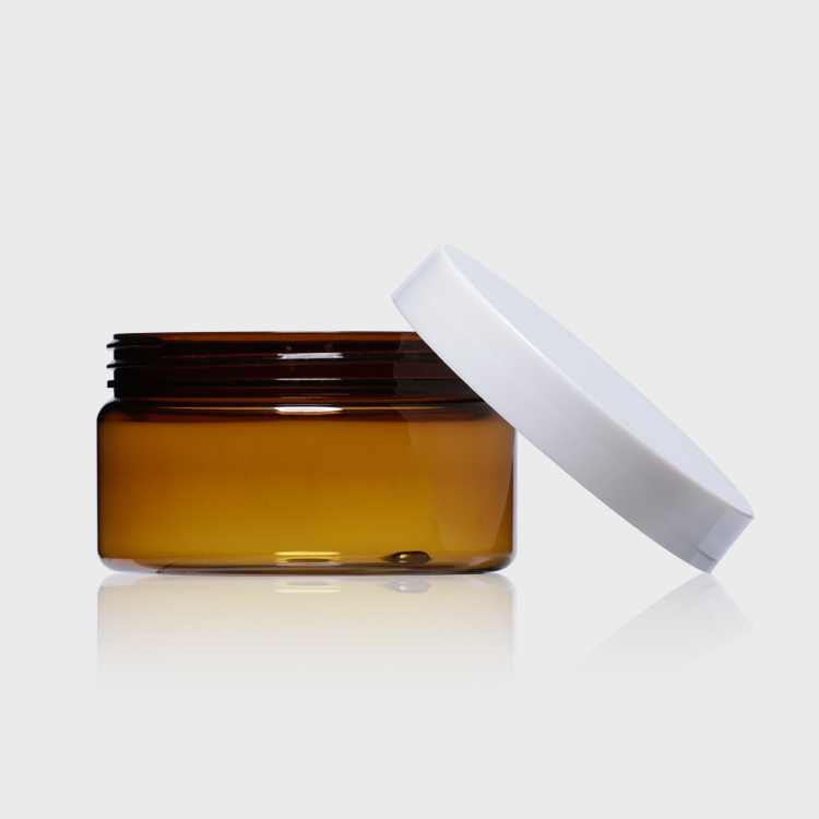 250ml Recycling Plastic PET Amber Empty Packaging Jar Containers