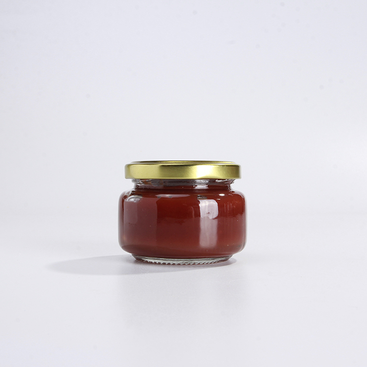 250ml Round Fruit Jam Storage Glass Jars Honey Cookie Jar with Silver Screw Lid