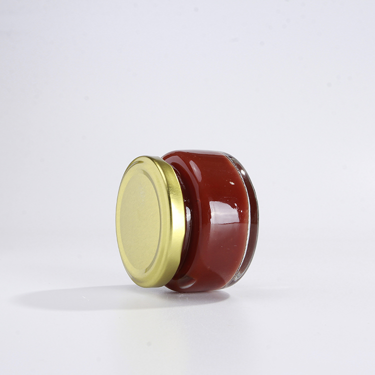 250ml Round Fruit Jam Storage Glass Jars Honey Cookie Jar with Silver Screw Lid