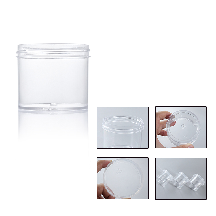 250ml Skin Care Cream Frosted Plastic Jar with Golden Cap