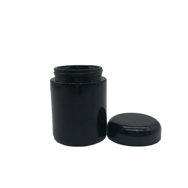 250ml StashShield UV Glass Jar - Smell-Proof Ultraviolet Storage Stash Jar Container Refillable Tall Wide-Mouth