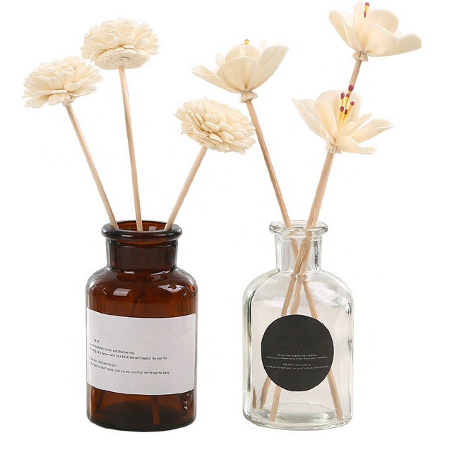 250ml amber clear glass reed diffuser bottle glass aroma diffuser bottle
