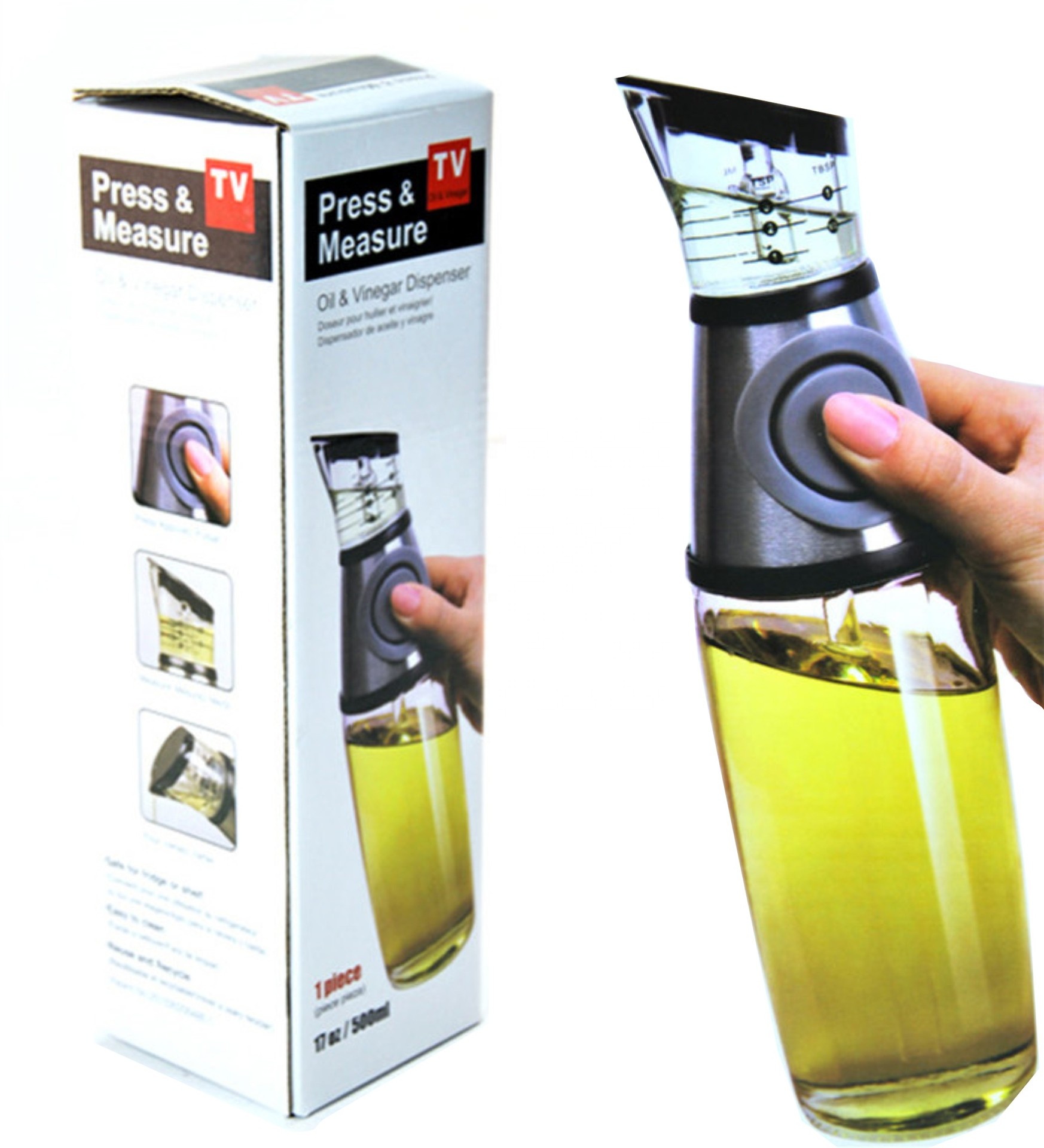 250ml and 500ml Olive oil dispenser bottle cooking oil and vinegar dispenser with drip-free spouts for kitchen