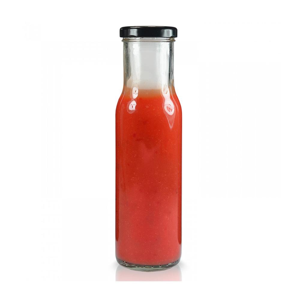 250ml   bbq chili tomato hot bottles sauce glass with cover