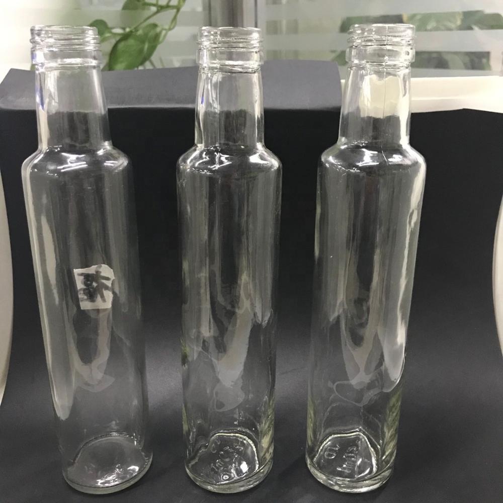 250ml clear olive oil glass bottle cooking oil bottle dorica essential oil bottle