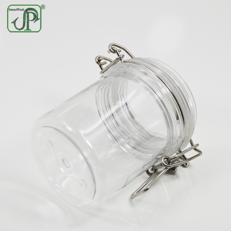 250ml clear plastic bath salt hair gel jar PET kilner jars