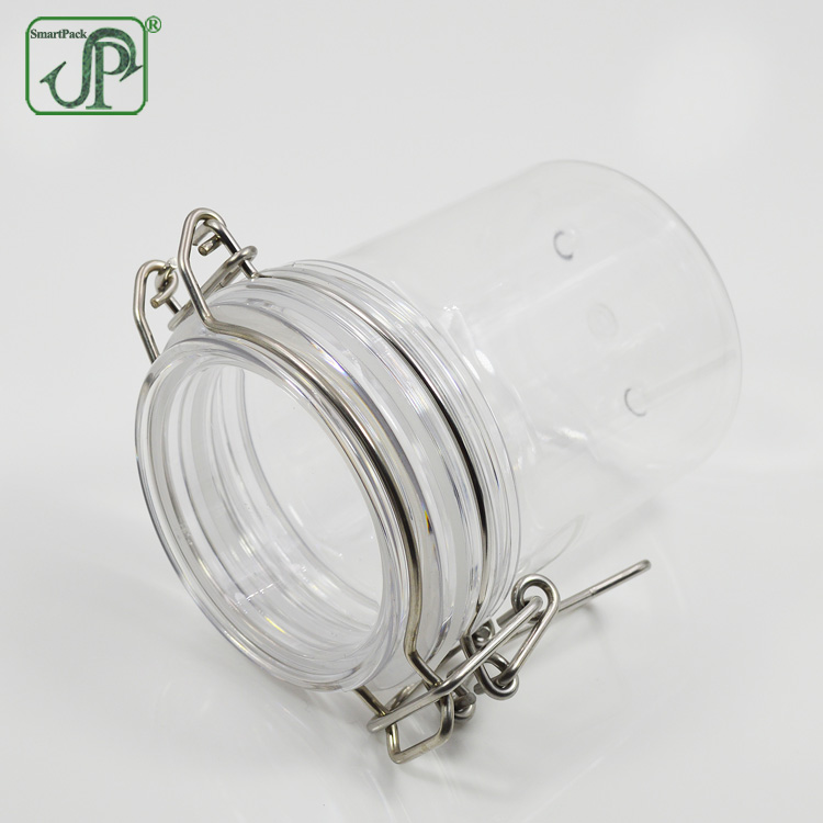 250ml clear plastic bath salt hair gel jar PET kilner jars