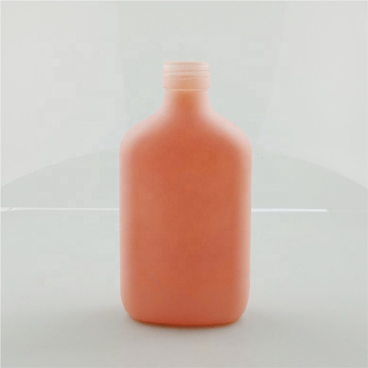 250ml colored Flat Side Glass Bottle Cold Brew Drinking Water Flask Bottle