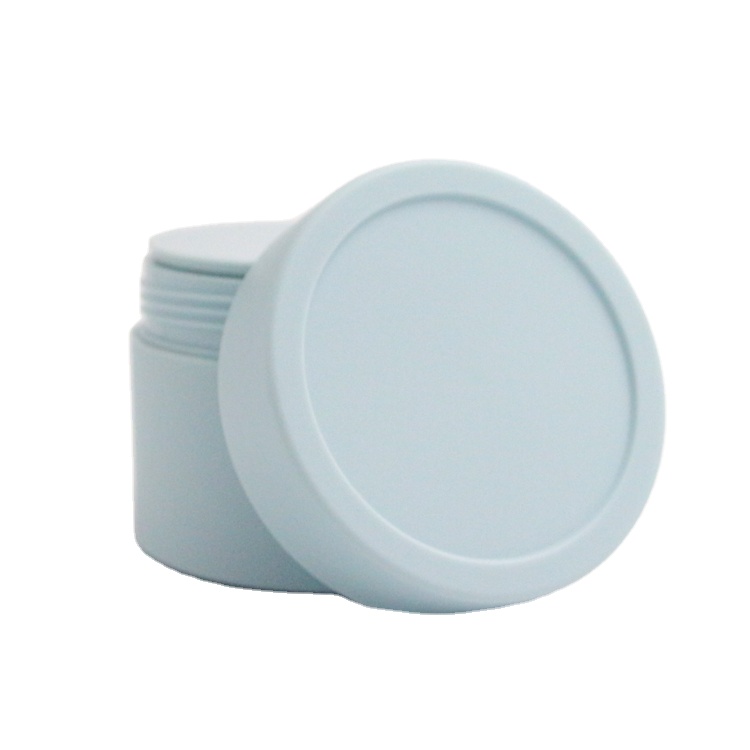 250ml empty plastic cosmetic container frosted plastic jar pot double wall body cream jar plastic bottle 8oz