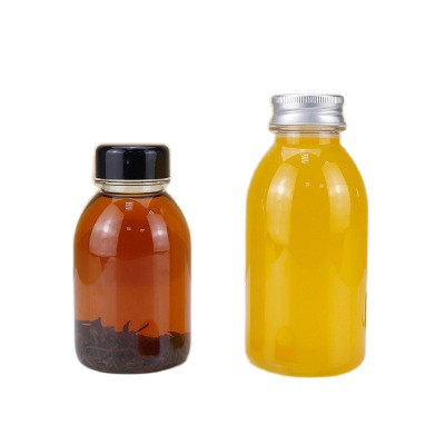 250ml empty yogurt transparent pasteur bpa free storage bottle for milk juice drink glass bottle with plastic lids 8oz hotsale