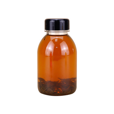250ml empty yogurt transparent pasteur bpa free storage bottle for milk juice drink glass bottle with plastic lids 8oz hotsale