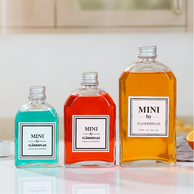 250ml flat New portable thickening glass wine bottle wine bottle