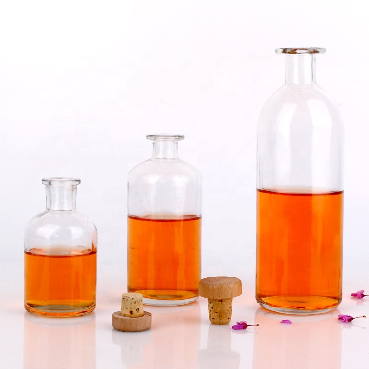 250ml glass reagent bottle for chemical use with stopper