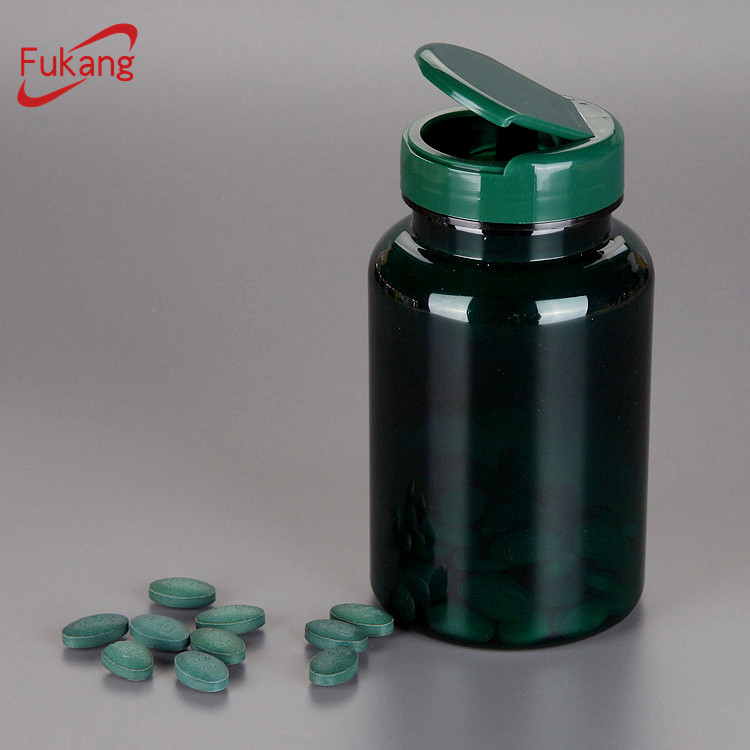 250ml green pet jar, dietary supplements food plastic jar