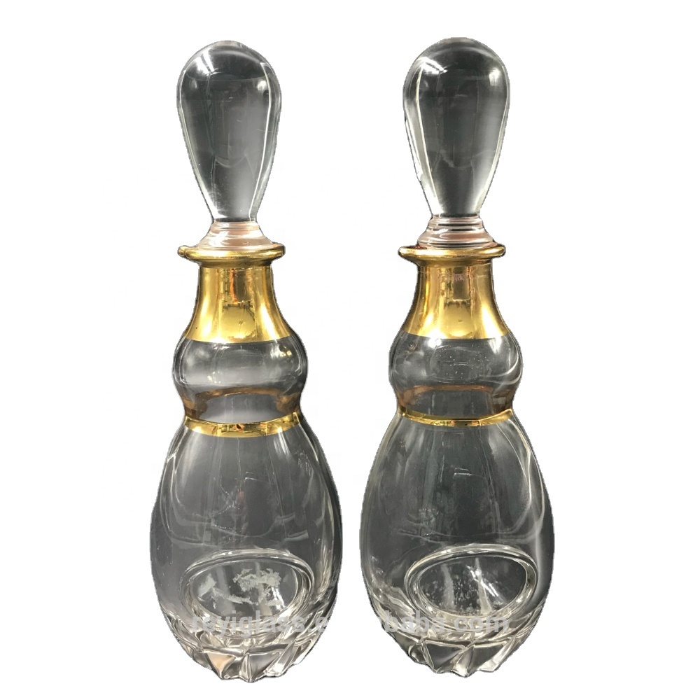 250ml handmade big perfume glass display bottle for oud oil attar bottle