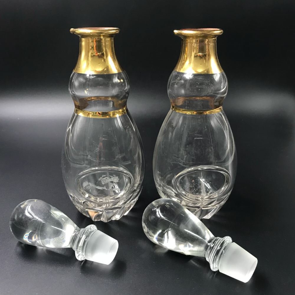 250ml handmade big perfume glass display bottle for oud oil attar bottle