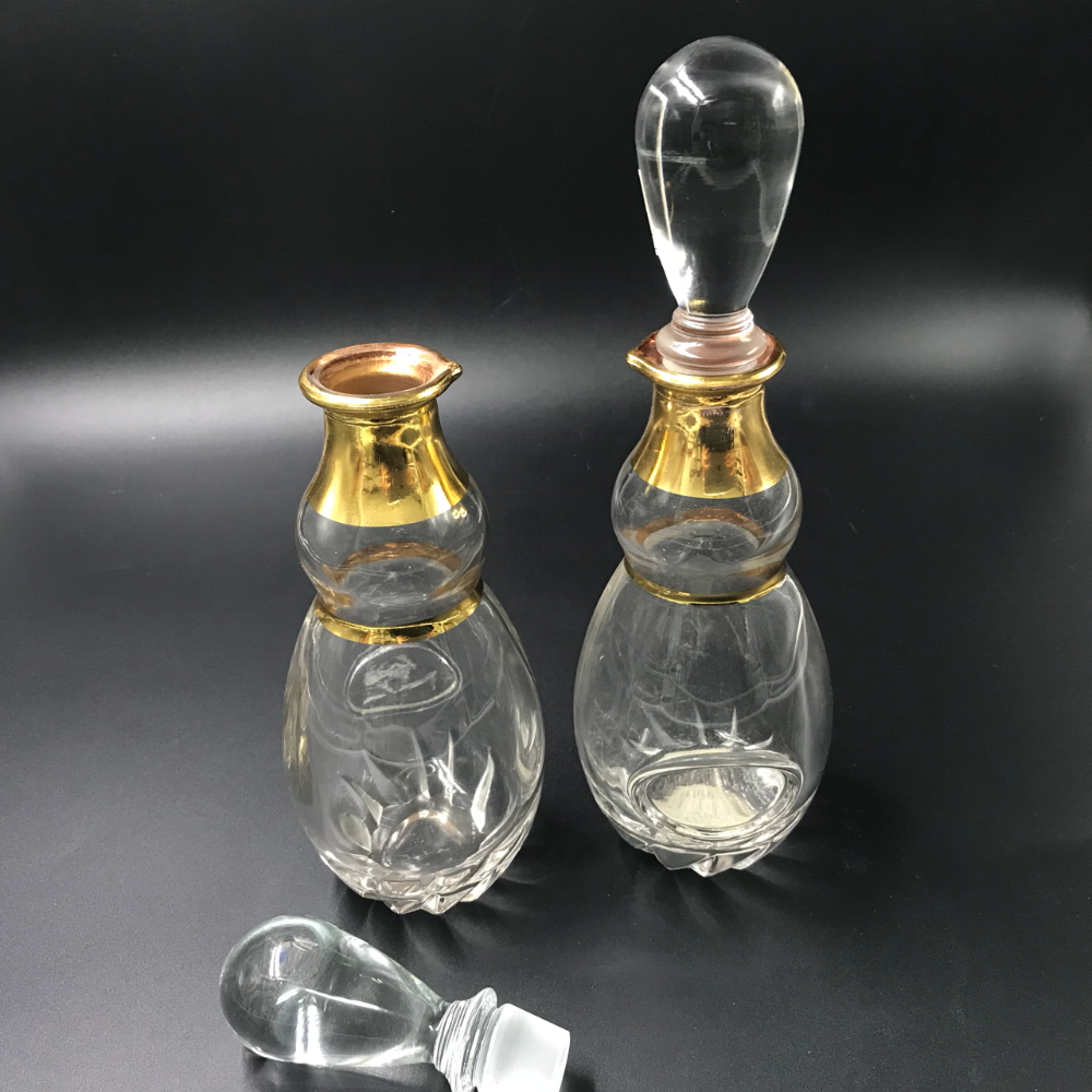 250ml handmade big perfume glass display bottle for oud oil attar bottle