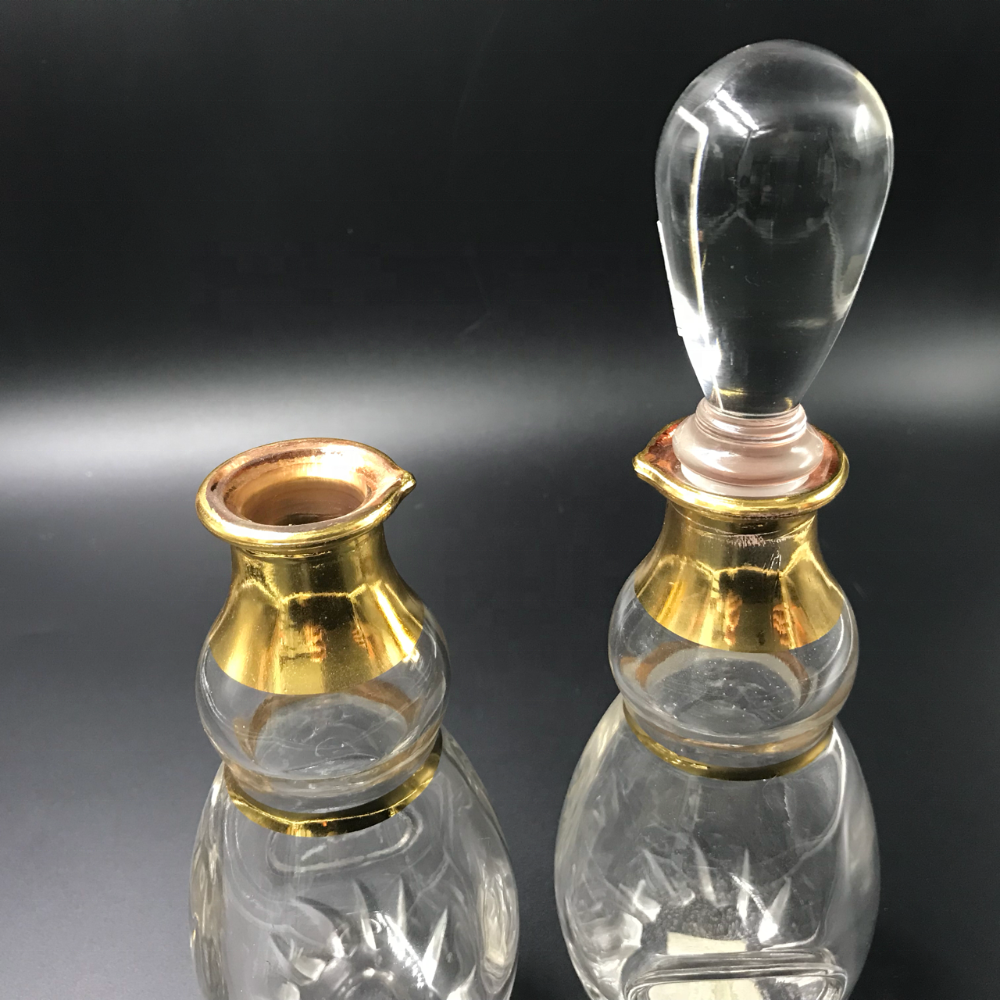 250ml handmade big perfume glass display bottle for oud oil attar bottle