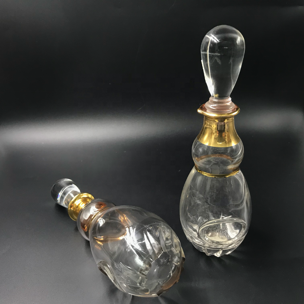 250ml handmade big perfume glass display bottle for oud oil attar bottle