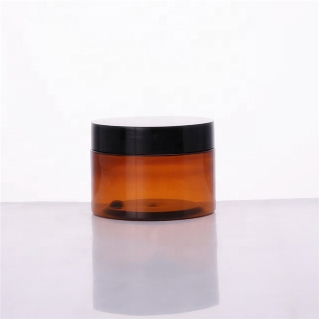 250ml large brown cream cosmetic containers plastic cosmetic jars pet