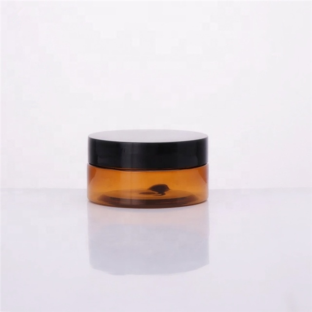 250ml large brown cream cosmetic containers plastic cosmetic jars pet
