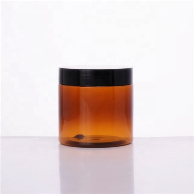250ml large brown cream cosmetic containers plastic cosmetic jars pet