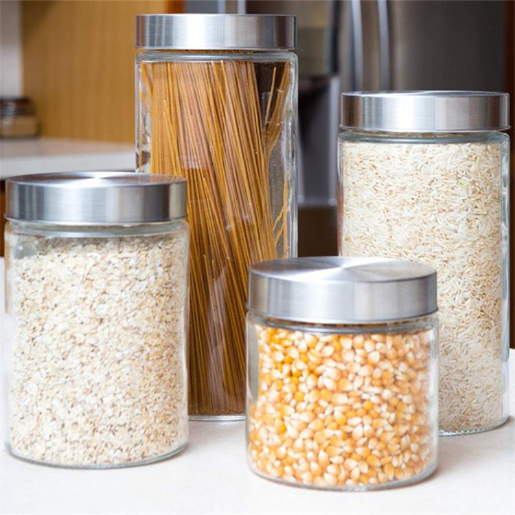 250ml round clear food candy glass jars bottles with screw lid borosilicate glass jar glass storage jars