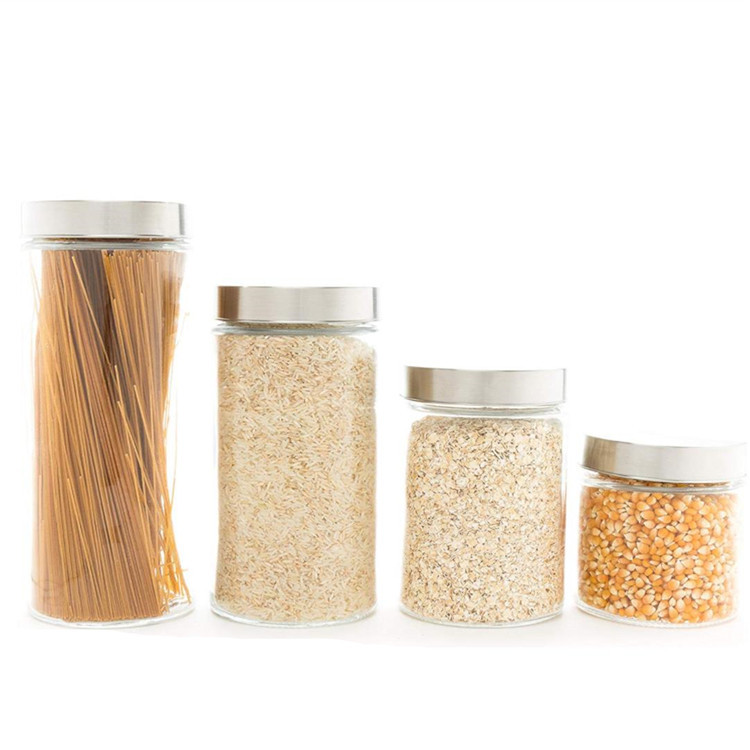 250ml round clear food candy glass jars bottles with screw lid borosilicate glass jar glass storage jars