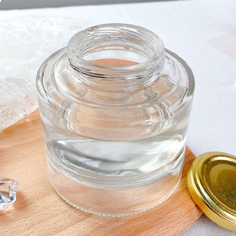 250ml round container tin honey packaging bottle juice cans jam jar glass honey jars in bulk