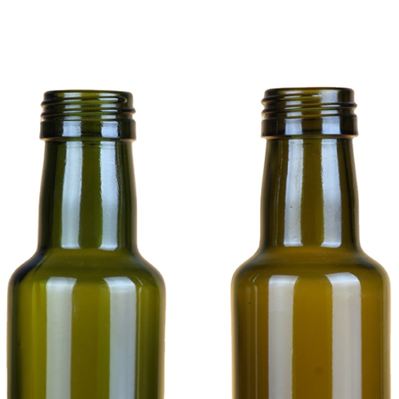 250ml round shape olive oil glass bottle wholesale antique green dorica glass bottle for olive oil/vinegar