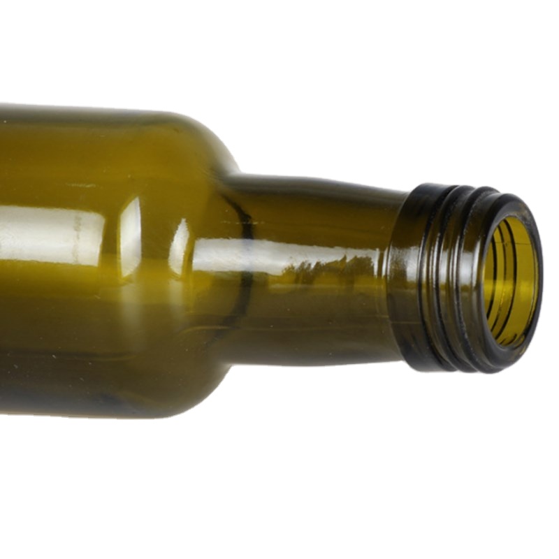 250ml round shape olive oil glass bottle wholesale antique green dorica glass bottle for olive oil/vinegar