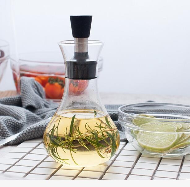 250ml small high borosilicate glass vinegar pot bottles with food grade