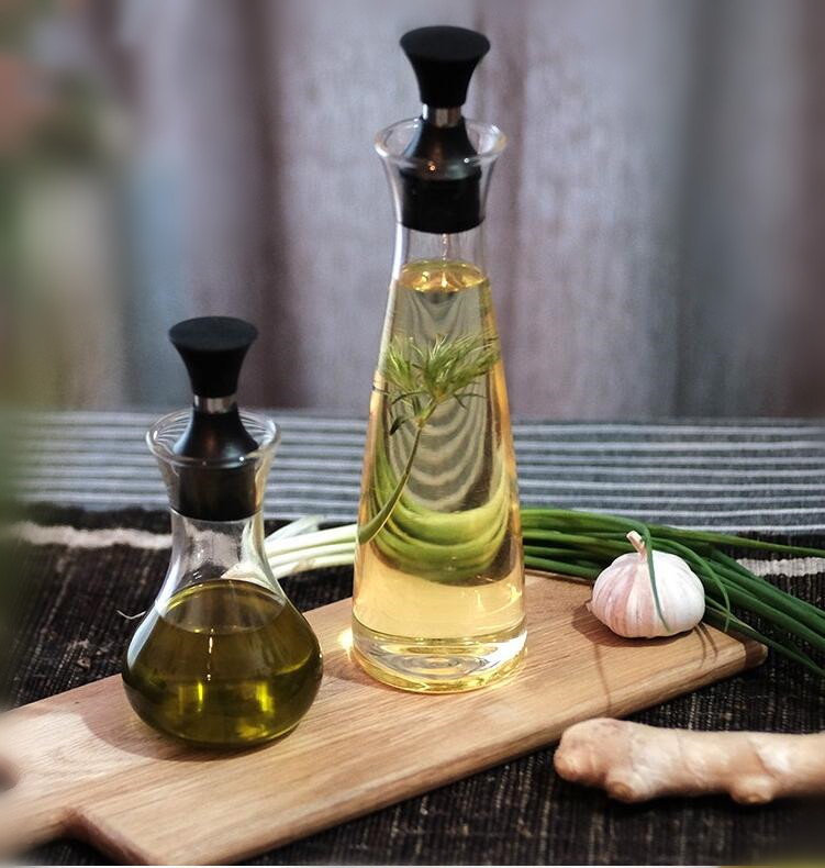 250ml small high borosilicate glass vinegar pot bottles with food grade