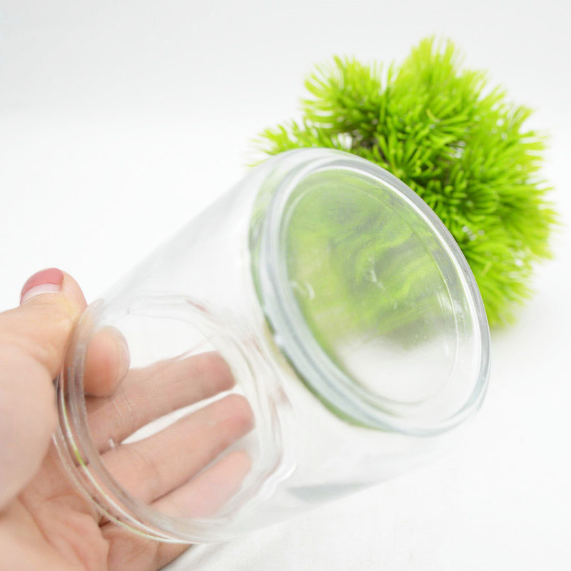 250ml transparent glass candle jar with aluminium lid